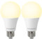 inaepeak 2 Pack E27 WiFi Smart Bulb, Dimmable Soft Warm White Light Bulb, 9W Screw in LED Light Bulb, Timer Function, Work with Alexa and Google Home, Smart Life App Control (2.4GHz Only)