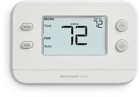 NEW! Honeywell Home Non-Programmable Thermostat, Single-Stage, 1 Heat/1 Cool Compatibility, X1N, White