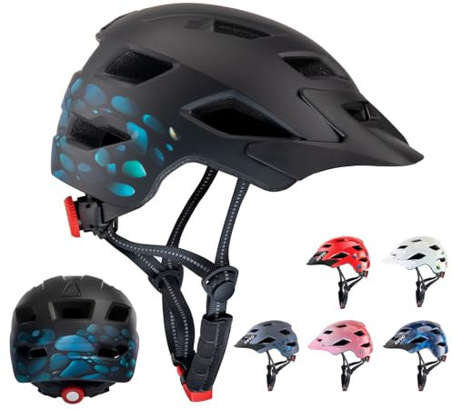 Fahrradhelm Kinder 50-57cm für 5-8-12 Jahre, SIFVO Kinderhelm mit abnehmbarem Visier, Atmungsaktiv und bequemer Kinder Fahrradhelm (Schwarzer Stein(Matt), S: 50-57cm)