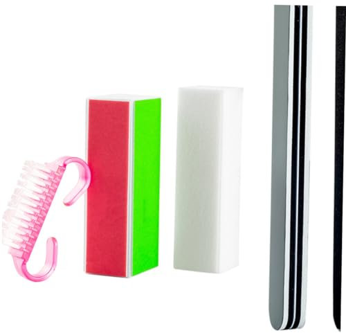 minkissy 5 Stile X 2-teiliges Set Nagelfeilen Schleifbar Polierpuffer Für Nail Art Maniküre Pediküre