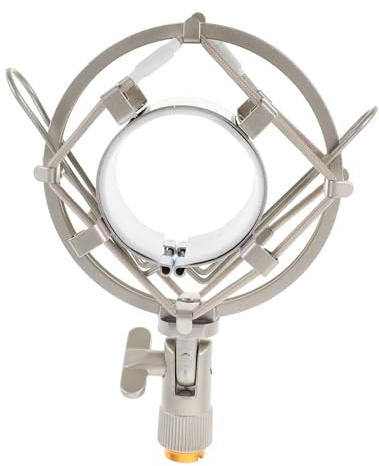 TOYANDONA Condenser Microphone Shock Mount Metal Suspension Clip with Vibration Dampening for Studio Recording Mic Holder for Mobile and Live Streaming Lightweight and Design