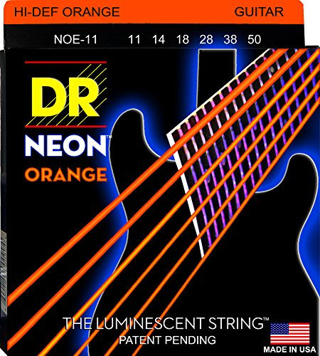 Dr Strings Neon Orange Set Saiten der E-Gitarre 11–50