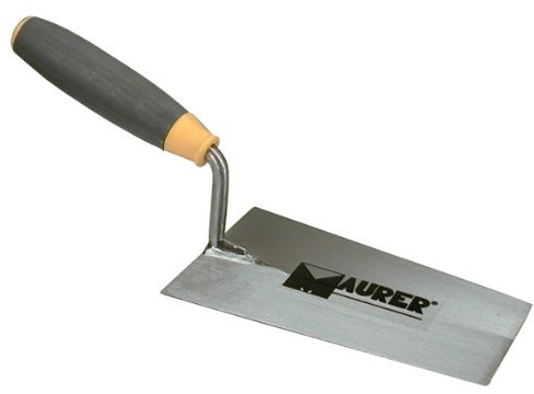 Maurer 87817 Cazzuola Quadrata, Manico Bicomponente, cm 18, Grigio/Giallo