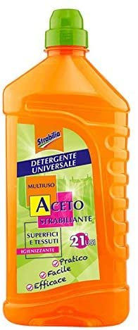 Strabilia Detergente Universale Aceto Multiuso, 21 Usi, Igienizzante per Superfici e Tessuti - 1250 ML