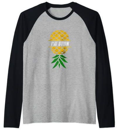 Cool I'm Down Balançoire à fruits tropicaux pour garçons et filles Manche Raglan