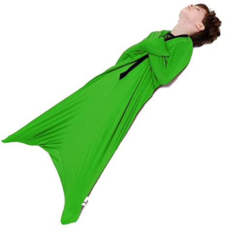 ZYUBOESO Body Sock Sensory Sox Fabricado con Tela Resistente y Flexible Estimulación de presión Profunda para niños con trastornos sensoriales (Color : Green, Size : L/Large)