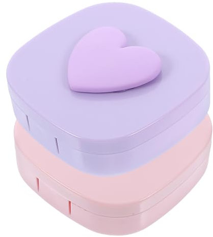 NULYLU 2sets Travel Case Cute Case for Contacts Lens Holder Small Makeup Storage Box