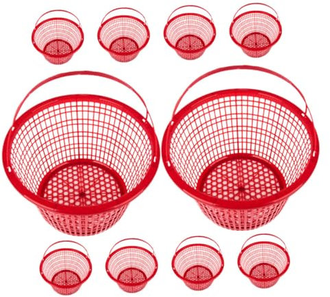 VANZACK Lot de 10 Paniers De Cueillette De Fruits Conteneurs De Fraises Paniers De Baies Paniers De Courses Paniers De Cueillette De Fruits Paniers De Légumes Paniers De Fruits