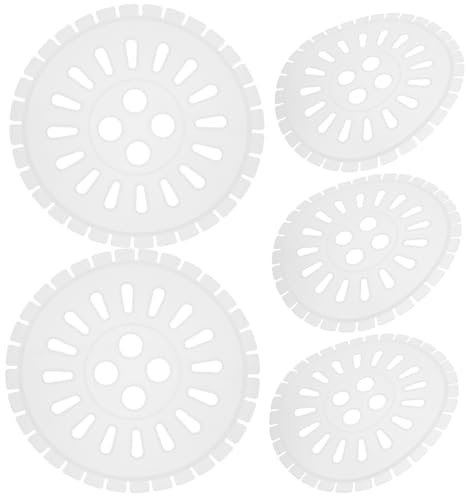 SEWOART 5 Hojas Deshidratadoras Para Lavadora De Plástico, Redondas De 25 Cm, Espesadas y Flexibles, Accesorio Para Deshidratador De Ropa, Reducen Arrugas y Vibraciones Prendas Delicadas