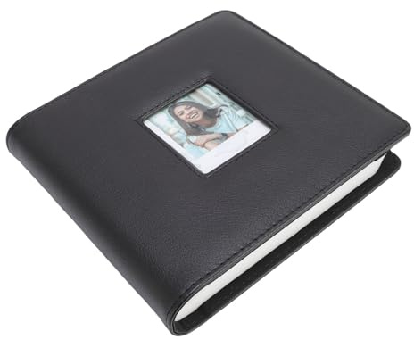 Generic 288 Fickor Instant Camera Photo Album Snyggt Litet Fickalbum, Mångsidig Organisation, Genomtänkt Presentval, Kompakt och Bärbar för Bröllop och Examen, Vattentät PU-läder och PP-sidor (Svart)