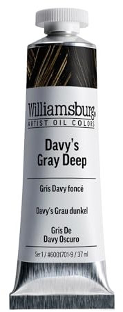 Williamsburg - Handgemachte Oelfarbe - 37 ml - Davy's Grau Dunkel