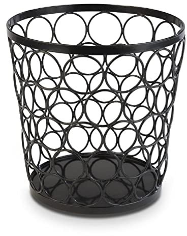 APS Brotkorb/Obstkorb „Basket, stilvoller Buffetkorb aus Metall, schwarz, Ø 21 cm, 21 cm Höhe, Profiqualität