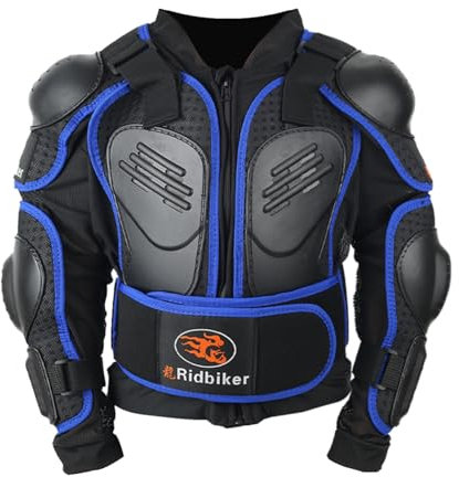Equipo de motocross para niños y jóvenes, chaqueta de motocicleta con protector de pecho, equipo de equitación, protector de columna vertebral juvenil
