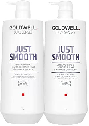 Goldwell Dualsenses Just Smooth Taming Shampoo 1000ml Conditioner 1000ml