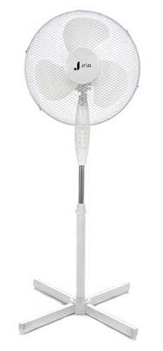 16” Inch Oscillating Pedestal Air Cooling Electric Fan 90°Oscillation 3 Speed Control Adjustable Extendable Stand Hot Summer Air Cooling Electric Portable Stand Fan (16 Inch Without Remote, White)