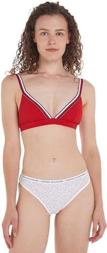 Tommy Hilfiger Haut de Bikini Triangle Femme sans Armatures, Rouge (Primary Red), XS