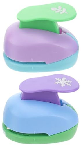 NUOBESTY 2st Prägegerät Bastelpapierstanzer Papierstanzer Für Scrapbooking Locher Für Papierkarten Papierstanzer in Form Bringen Prägelocher Plastik Kind Schneeflockenpapier Das Papier