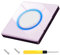 Acmerota 1 Gang 2 Way Wall Light Switch - Single ON/OFF Switch for LED Lights, Tempered Glass Panel, 10A White Backlight