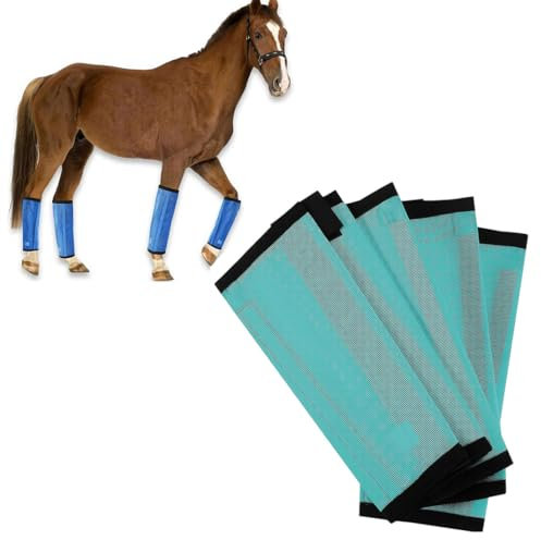 Botas de malla para caballo, botas de caballo de malla transpirable, protectores de patas de caballo, protectores de piernas de caballo, leggings para evitar moscas y picaduras de mosquitos