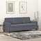 Willood 3 Sitzer Sofa mit Schlaffunktion Couch für Wohnzimmer Schlafzimmer Dunkelgrau 180 cm Samt
