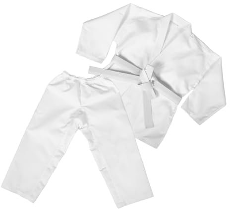 DEARMAMY 1 Satz Jeet Kune Do Karate-uniform Karate-Anzug Karate-Hosen Karate-kostüm Taekwondo-Uniformen Karate-uniform Für Taekwondo-Hosen Kampfsportuniform Polyester Weiß