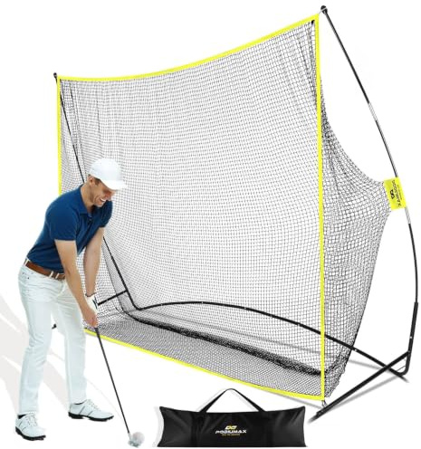 PodiuMax Golf Net, 10x7ft Easy Set Up Golf Chipping Nets for Indoor Outdoor Used Garden with Carry Bag, Improve Chipping Putting Pitching Golfs Net Gifts for Men Women