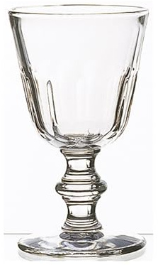 La Rochere Perigord Wine Glasses Set of 6 – Classic French Stemware Glasses with Faceted Ribbed Bowl – Pressed Glass Wine Cups for Elegant Entertaining (6.4 Oz)
