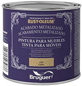 Rust-Oleum Bruguer Pintura para Muebles Metalizada Oro 125 ml