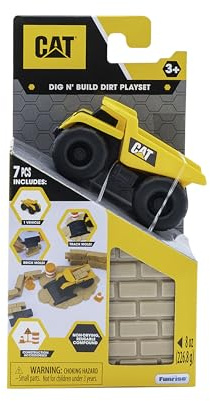 CAT CatToysOfficial | Macchine e camion giocattolo per bambini | Set da costruzione - Camion ribaltabile, Sabbia artificiale, stampi | Decorazione, Regalo, Giocattoli per bambini 3 anni o più