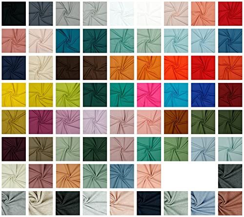 French Terry - Tessuto al metro in tinta unita, certificato Tex, oltre 50 colori a scelta (ambra 023, 100 x 150 cm)