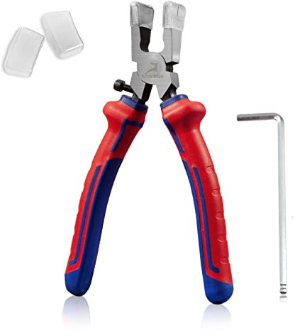 GOLD DEER 8 Glass Running Pliers - Curved Jaws, Heavy Duty, Stained Glass Work, Key Fob Hardware Install