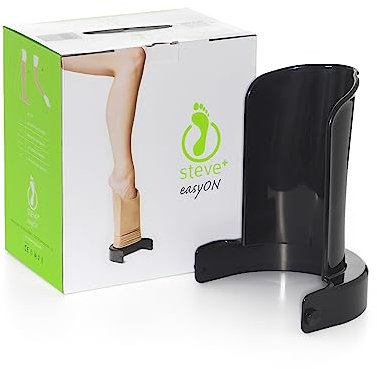 STEVE EasyON Anziehhilfe fur Socken, Strümpfen und Kompressionsstrümpfen - Schnell und bequem - in 3 Größen erhältlich (S für Waden- / Armumfang 30-37 cm)