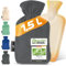 HOT.N.CHILL® Premium Wärmflasche mit Bezug I 1.5L I Extra weich & kuschelig I Wärmeflasche groß aus Naturkautschuk auslaufsicher & getestet I Hot Water Bottle I Bettflasche für Erwachsene & Kinder