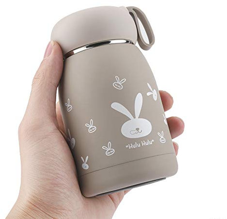 Gigicial Isolierte Wasserflaschen, 320 Ml Metallflaschen, Edelstahl-Wasserflasche, Doppelwandige Vakuum-Metallflasche aus Edelstahl Für Sportreisen(Kaffeefarbe)