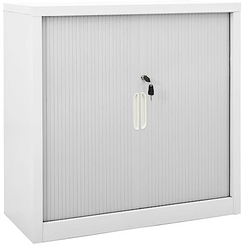 BUKSCYJS Schränke, Sideboards, Schränke mit Türen und Regalen,Schiebetürenschrank Grau 90x40x90 cm Stahl