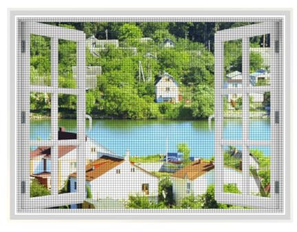 Fly Screen Window - Insect Protection Roller Blind self-Adhesive - Fly Screen Fiberglass net 155x175cm Window Screen mesh, White