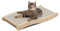 PETKARAY Sisal Cat Scratching Board, Curved Sisal Cat Scratcher, Large Indoor Kitty Scratch Pad, Heavy Duty Arc Lounge Bed for Kitten