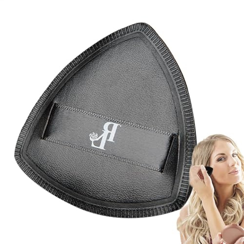 Éponges de maquillage pour vitrines d'entretien du visage, pad de tapis de coussin en poudre noir | Coussin triangulaire, portable et pratique pour liquide, crème, petite amie, amis