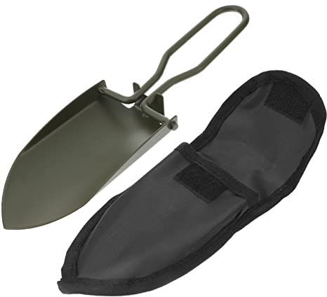 ibasenice Pala De Jardinería De Acero Inoxidable Plegable Herramienta Portátil para Jardín para Camping con Bolsa De Almacenamiento para Exteriores