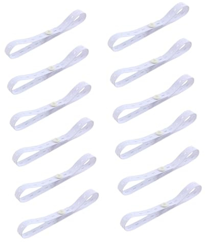 LOORGVEL Verstellbare Windelbefestigung mit Sicherem Halt 12 Stück aus Gummiband Weiß und Auslaufsicherem Design Windelgurt für Säuglinge