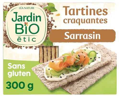 JARDIN BIO ETIC – Tartines Craquantes au Sarrasin Bio, Texture Légère et Saveur Intense (Paquet 300g) - Le Lot De 3