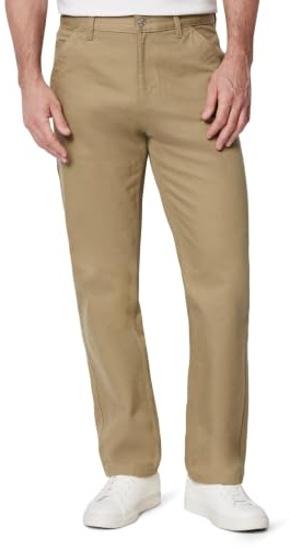 Amazon Essentials Jean de travail rigide coupe décontractée pour homme Homme, Brun Champignon, 35W