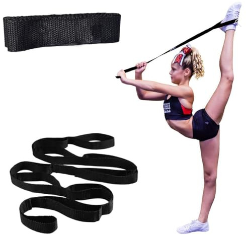 YAZWUR Banda Elástica Fitness, 100% Algodón Natural, Ideal para Yoga, Pilates, Fitness, Gimnasia, Crossfit, Danza, Cinta de Gimnasia, Estiramiento y Yoga para Niños (180 cm de largo, 2,8 cm de ancho)