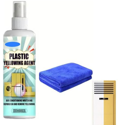 Sbiancante per Plastica Ingiallita,Sbiancante Plastica Ingiallita,Detergente per Superfici in Plasticas,Rinnova Plasticas Pulizia Adatto per Rimuovere L'Ingiallimento da Condizionatori,100ML