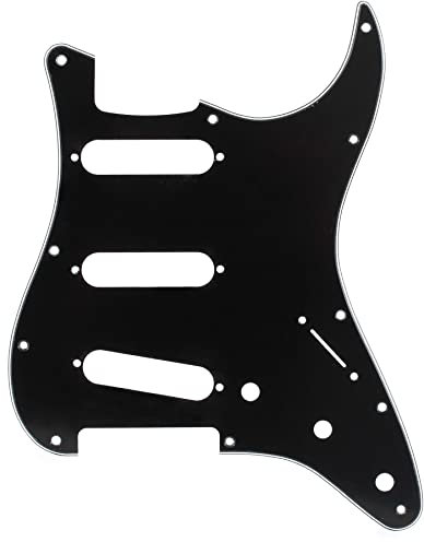 Fender® »11-HOLE MODERN-STYLE STRATOCASTER® S/S/S PICKGUARD« Schlagbrett/Pickguard für Strat® - 3-lagig - S/S/S - 11-Loch - Farbe: Schwarz