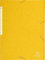 Exacompta - Réf. 17106H - 1 chemise à élastiques - pochette 3 rabats Maxi capacity - en carte lustrée - dimensions 24 x 32 cm pour documents au format A4 - couleur jaune