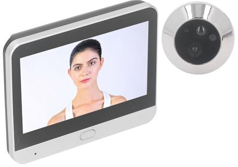 Videocamera Spioncino Wireless 1080P Visione Notturna Citofono Spioncino Digitale da 120 Gradi, Monitor a Colori da 4,3 Pollici per Immagini e Video AHD, Compatibile con, IOS