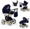 Klassischer Kinderwagen Sorento Gold 5 in 1 inkl. Sportsitz, Autositz und Iso Base in 19 Farben