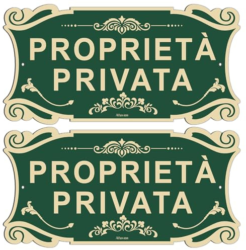 Cartello Proprietà Privata 30 x 15 cm Cartelli Proprieta Privata, In Alluminio Impermeabile Antiruggine Resistenza Allo Sbiadimento, Facile Da Montare, Uso interno ed esterno, 2pz