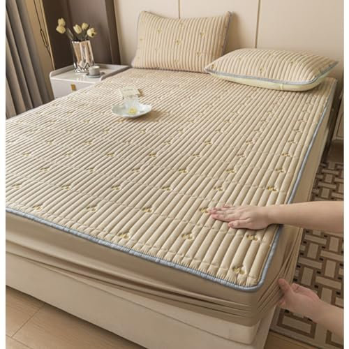 JIANINGHOME Weiches strapazierfähiges Spannbettlaken 180x200,Spannbetttücher，Bedding Spannbettlaken - Gebürstete Mikrofaser Spannbetttuch